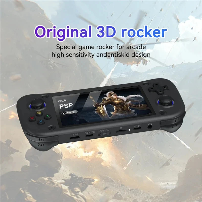 NEW G28 Retro Handheld Game Console Joystick 4.3 Inch HD IPS Screen Portable Pocket Video Player R36s 64GB 128GB Games Kid Gift
