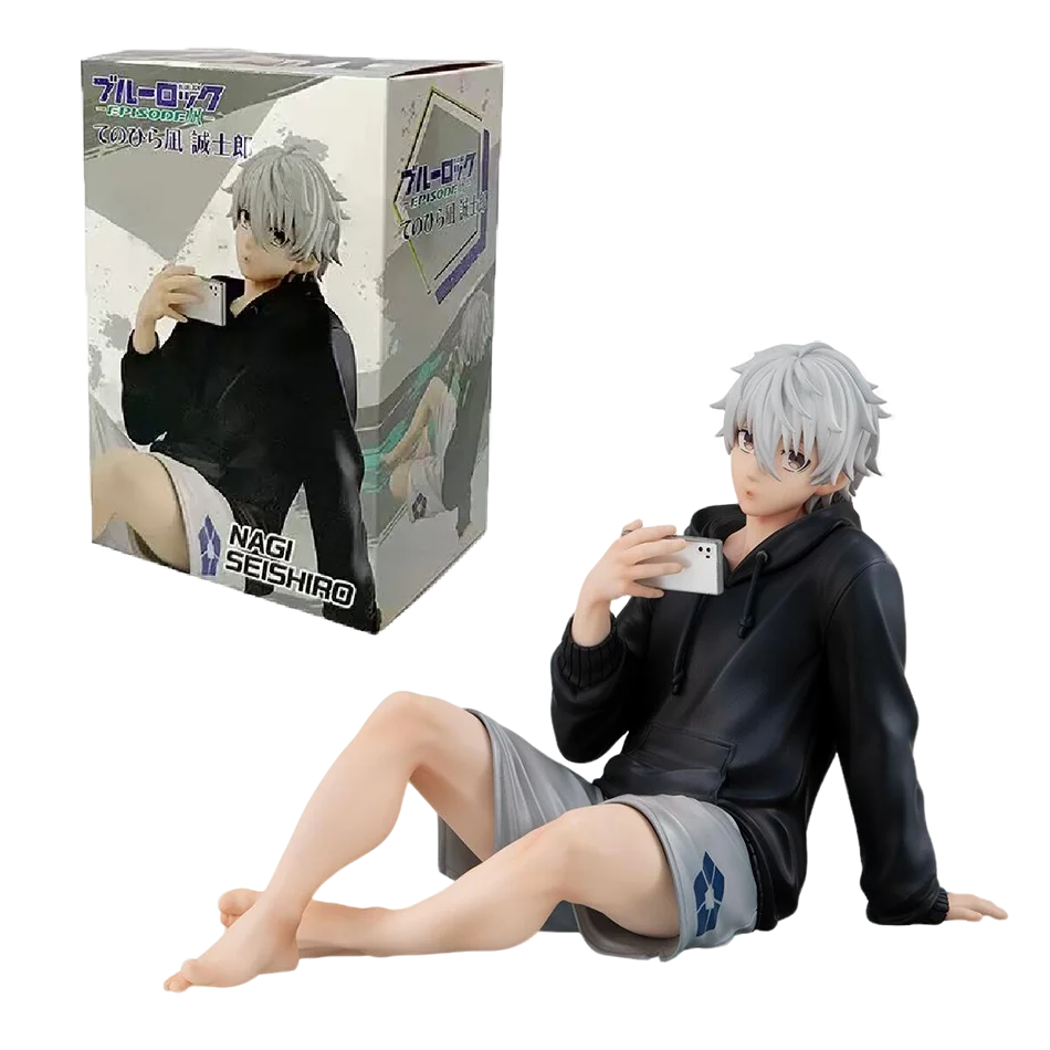 BLUE LOCK Action Figures Nagi Seishiro Anime Figure Sitting Figurine PVC Collectible Model Kids Doll Toys Gifts