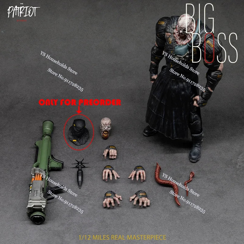 Patriot Studio 1/12 Scale Big Boss Villain Monster Action Figure Surival Game Simulation 6" Soldier Model Home Ornament Toys