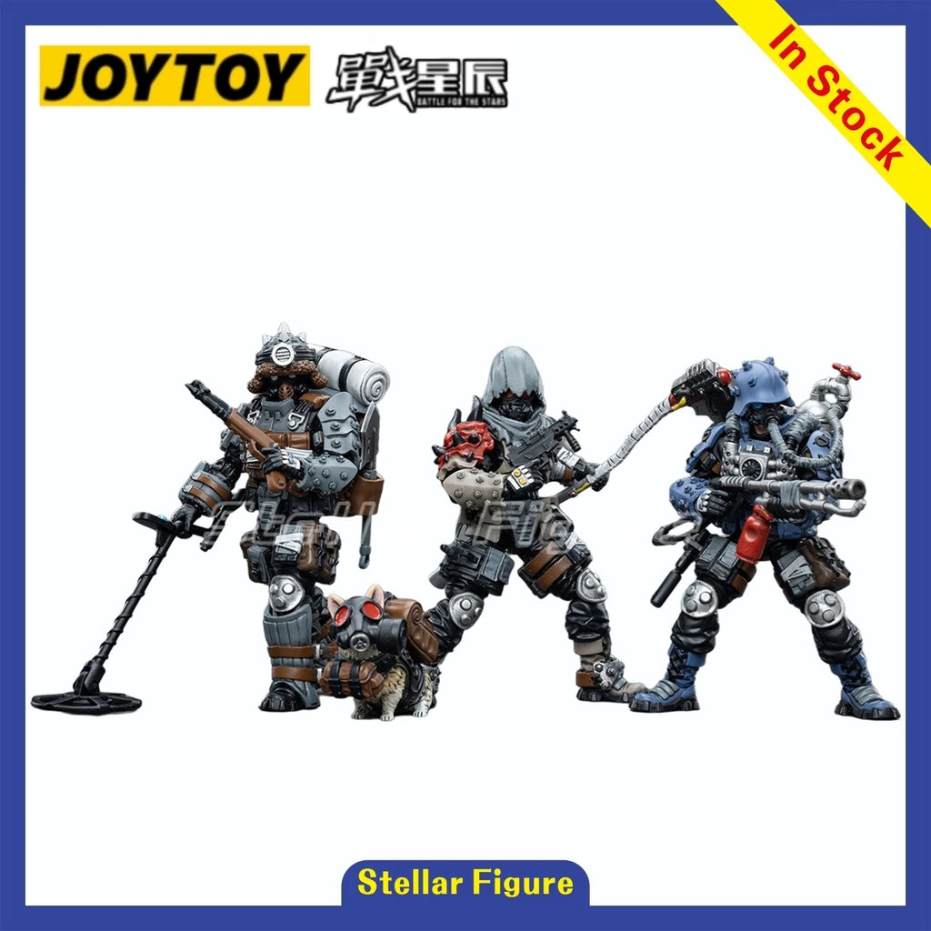 【SF】JOYTOY 1/18 Action Figure Wasteland Scavengers-Nikos Lendal Simeon- Spud 3PCS Model Toys Gifts Collection Ornaments