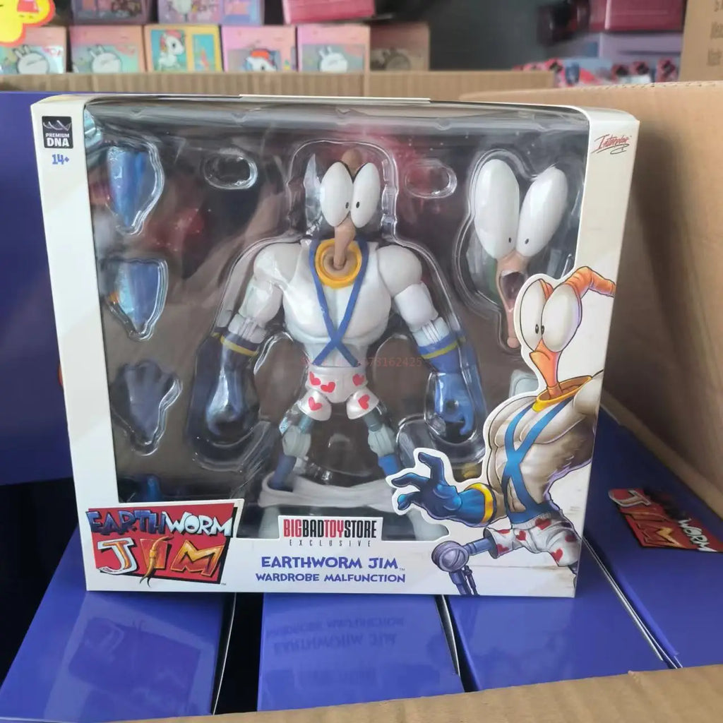 Original PDNA 1/12 Earthworm Jim Psy Crow Bob The Killer Action Figure Worm Body Psy-Crow Bob The Killer Collectible Toys Gift