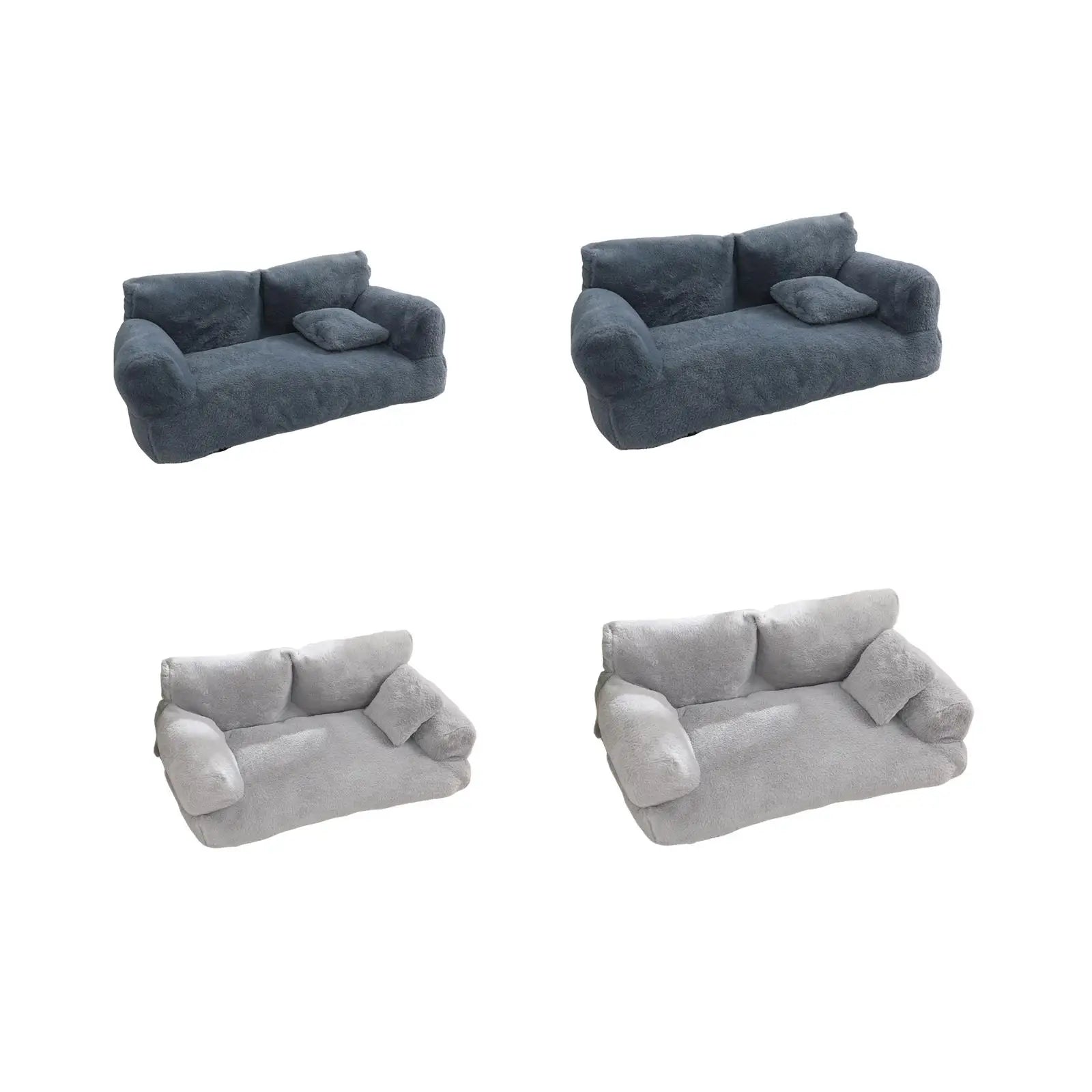 Cat Couch Bed Pet Couch Bed Plush Anti Slip Decoration Portable for Indoor Cats Plush Dog Cat Pet Couch for Kitty Small Dogs