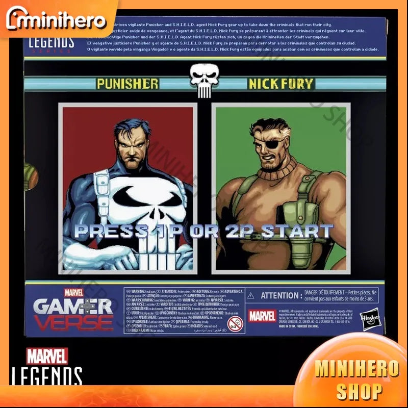 In Stock Hasbro Marvel Legends Gamerverse Collection Punisher & Nick Fury 2 Pack 15 cm Anime Style Action Figures Toy Set
