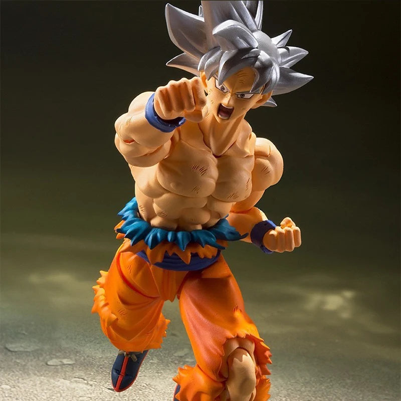Dragon Ball Z Super Figure White Haired Son Goku Action Figure 16cm Migatte No Goku GBZ Collection Doll Model Birthday Toys Gift