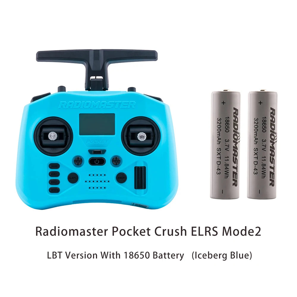 Radiomaster Pocket Crush 2.4GHz ELRS Hall Gimbal Transmitter Remote Control Portable Lightweight Foldable Antenna