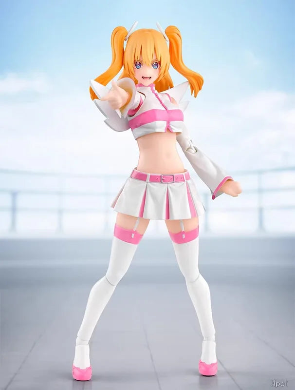 Bandai Genuine SHF Ririsa of 2.5 Dimension Liliel/Miriella Angel Airborne Corps/Ririsa/Mikari Anime Action Figure Model Toy Gift