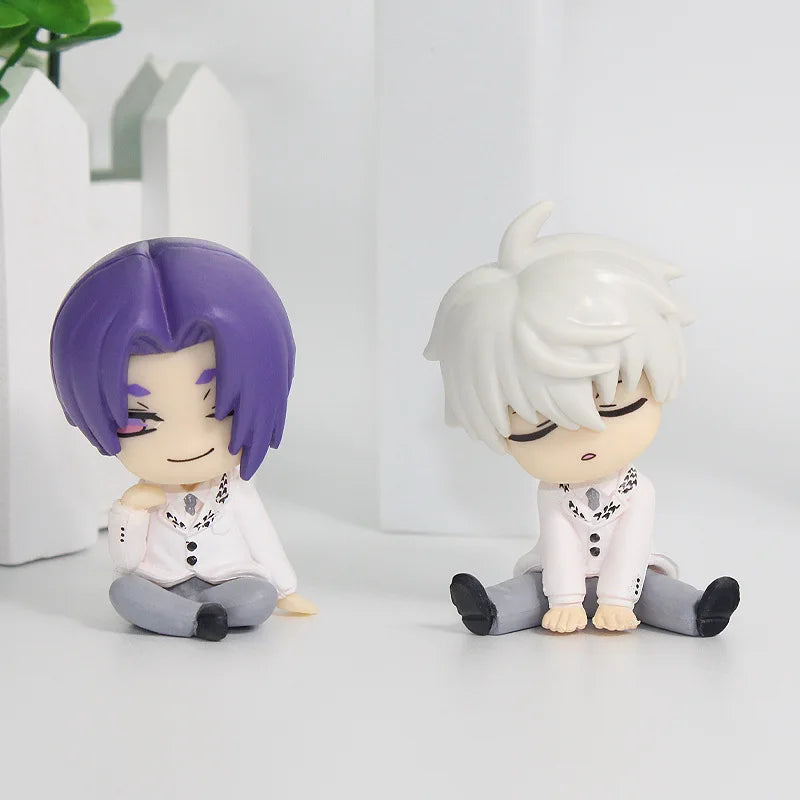 4pcs Blue Lock Gk Anime Figure Isagi Yoichi Bachira Meguru Shoulder To Shoulder Sleep Q-Version Kawaii Model Statue Kid Toy Gift
