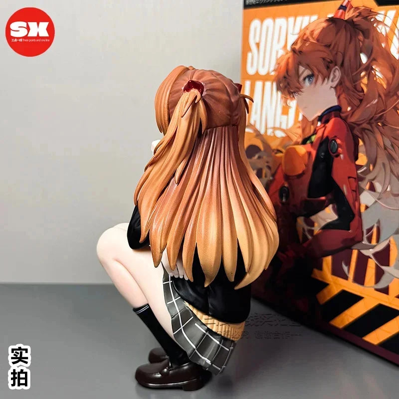 Hocken Position Asuka Langley GK Figur Desktop Sammlung Ornamente Geburtstag Präsentieren