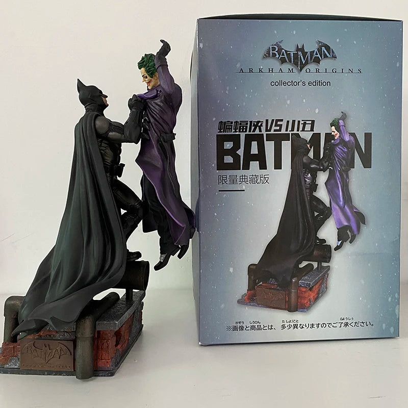 Batman VS Joker Action Figure Arkham Comic Anime Bruce Wayne Joker Figure With Base Big Statue Collection Model Halloween Gifts