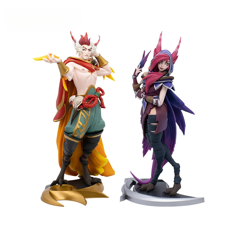 LOL Xayah Rakan Figur Skulptur Sammlerstück Spiel Figur Ornament