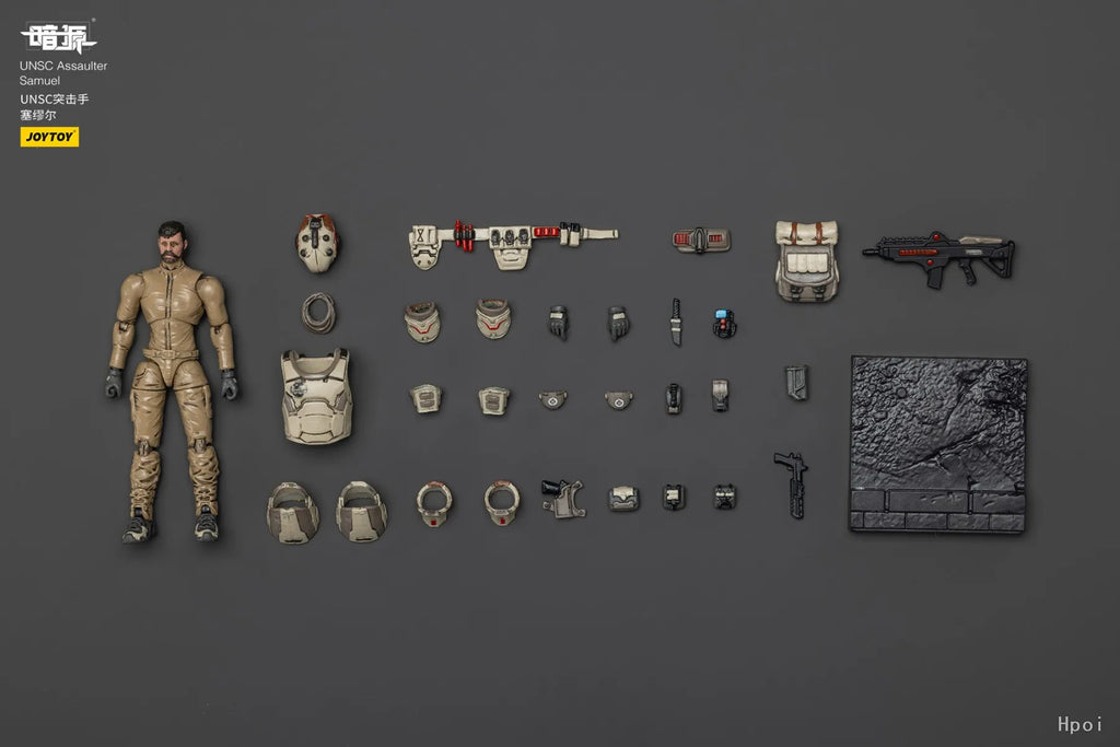 【SF】JOYTOY Dark Source 1/18 Action Figure UNSC Assaulter Samuel Model Toys Gifts Collection Ornaments