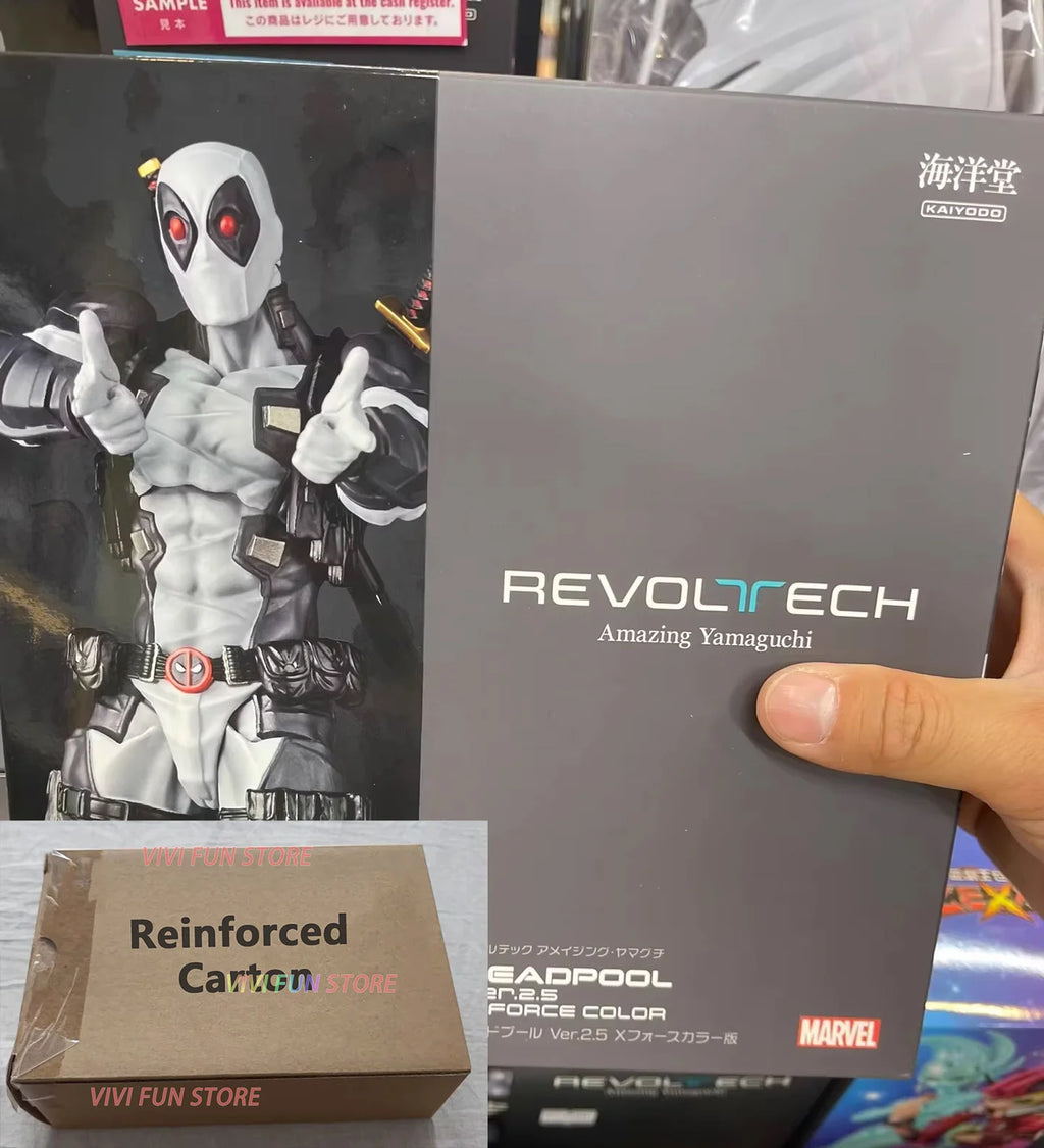 In Stock Originate KAIYODO Deadpool 2.5 Revoltech AMAZING YAMAGUCHI Wade Winston Wilson Action Figures Model Toys grey Deadpool
