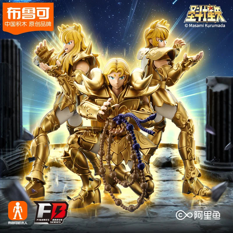 Original BLOKEES Saint Seiya Action Figure Aiolos Tenma Pegasus Beyond Version Toy Assembly Model Kit Figure Model Doll Kids