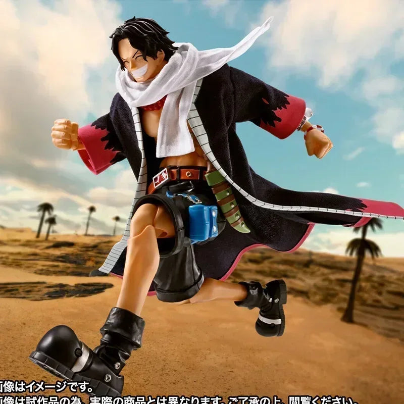 In Stock ONE PIECE PORTGAS.D.ACE SABO Luffy Bandai S.H.Figuarts SHF Model Kit Action Figures Model Toy Gift for Children