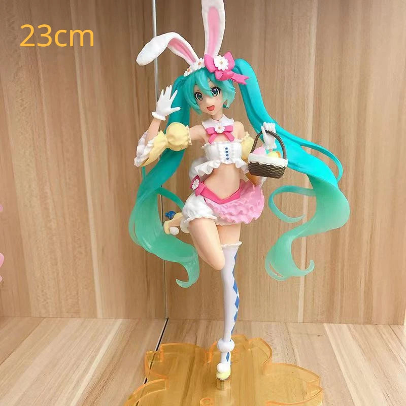 Neue Anime Miku, süße Kawaii, virtuelle Sängerin Miku, Manga-Statue, Figuren, PVC-Actionfigur, 15–25 cm