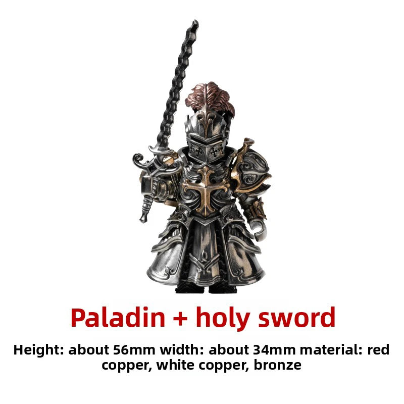 Magnetic Paladin Crusader Action Figure, Metal Model Kit for Adults, Desk Decor Fidget Toys, Halloween Christmas Birthday Gift