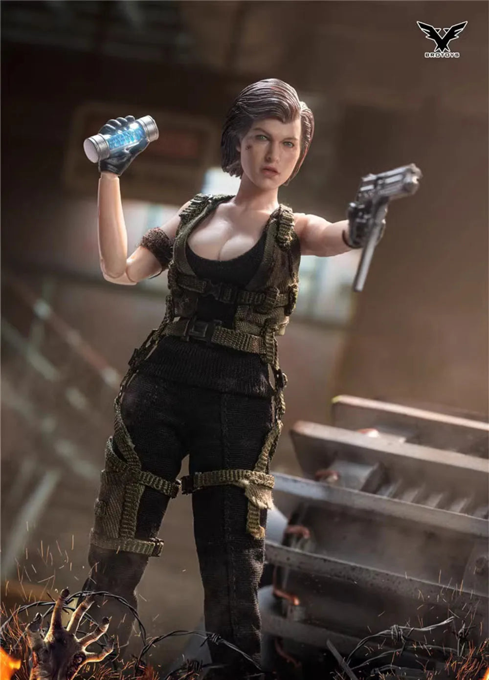 1/12 BROTOYS LR004 Toys Charactor Residents Women Soldier of the Evil Player Full Set Moveable Action Figure with Platform