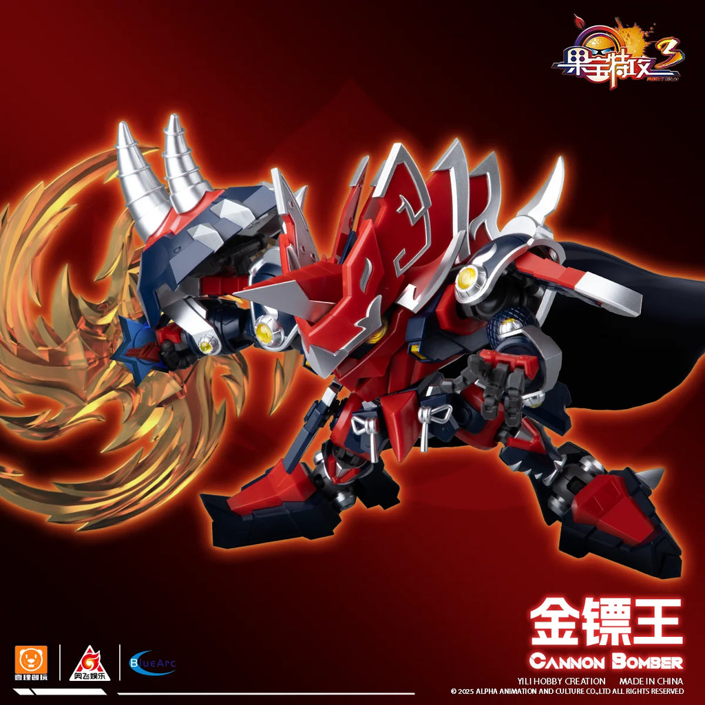 2025 New Yili Chuangwan Fruit Robo 3 - Demon Mobile King & Four Evil Thieves Combineable Devil Overlord King Assembly Model Gift