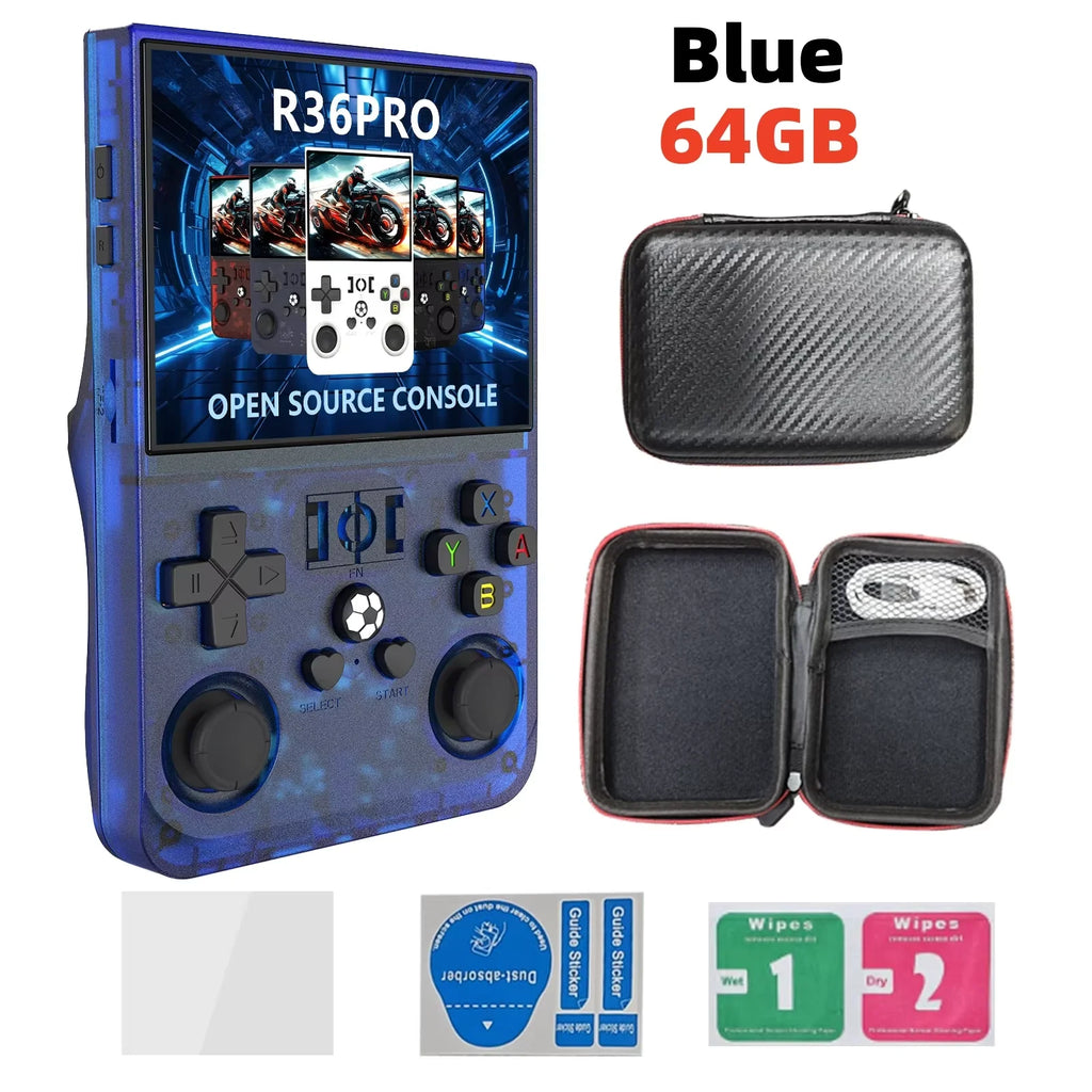 Retro R36 Ultra Handheld Video Game Console IPS Screen 128GB Games Portable Pocket Player Linux System R36S R36 PRO