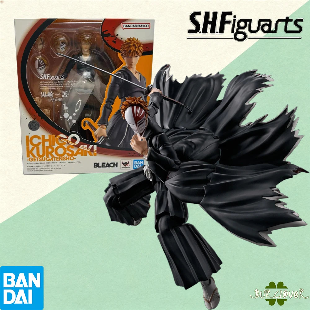 100% Authentic In Stock Bandai S.H.Figuarts BLEACH Kurosaki Ichigo - Getsuga Tensho - Highly Detailed Action Figure Toy