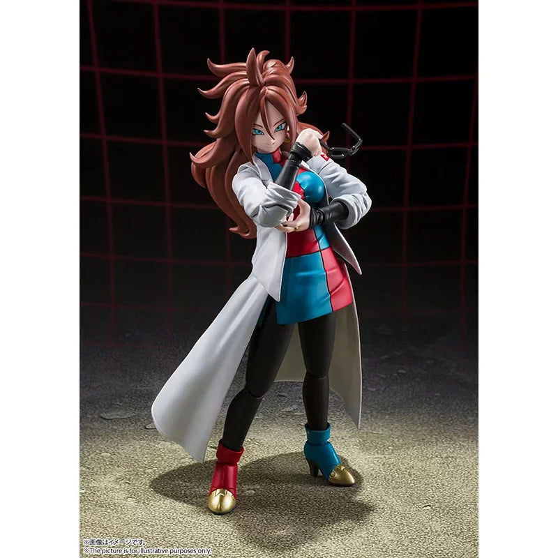 100% Original Bandai S.H.Figuarts SHF Dragon Ball Fighters Android 21 In Stock Anime Action Collection Figures Model Toys