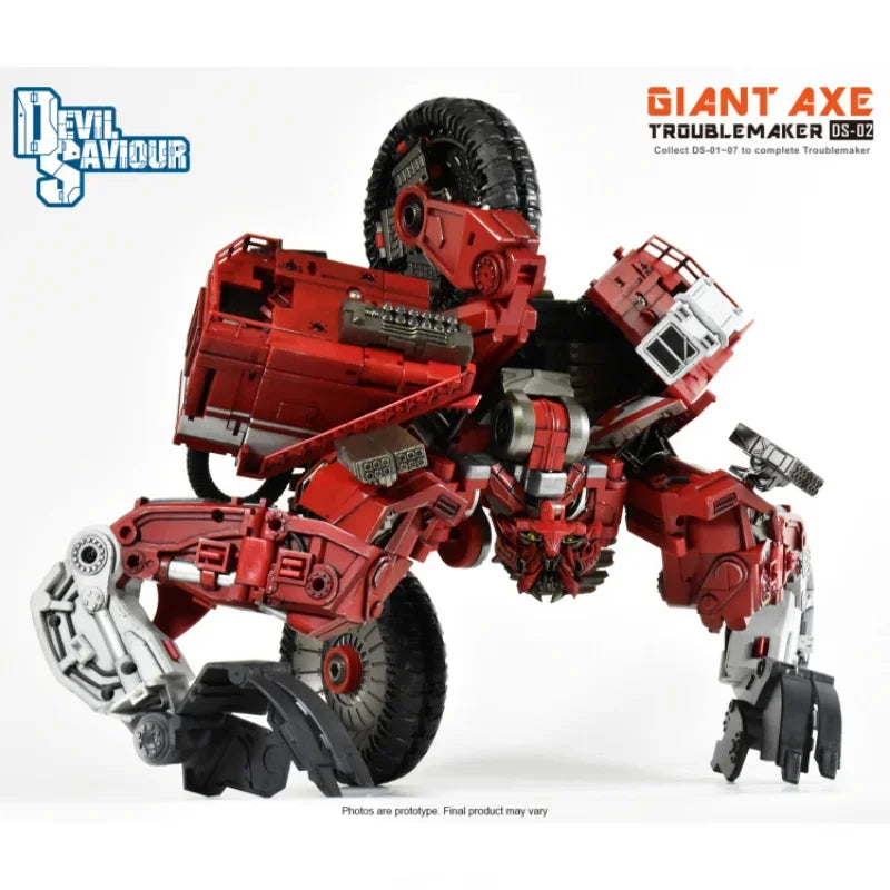 Devil Saviour Devastator DS01-08 The Ultimate Deformation Robot Toy with Mixer Car and Grab Bucket Action Figure Troublemaker