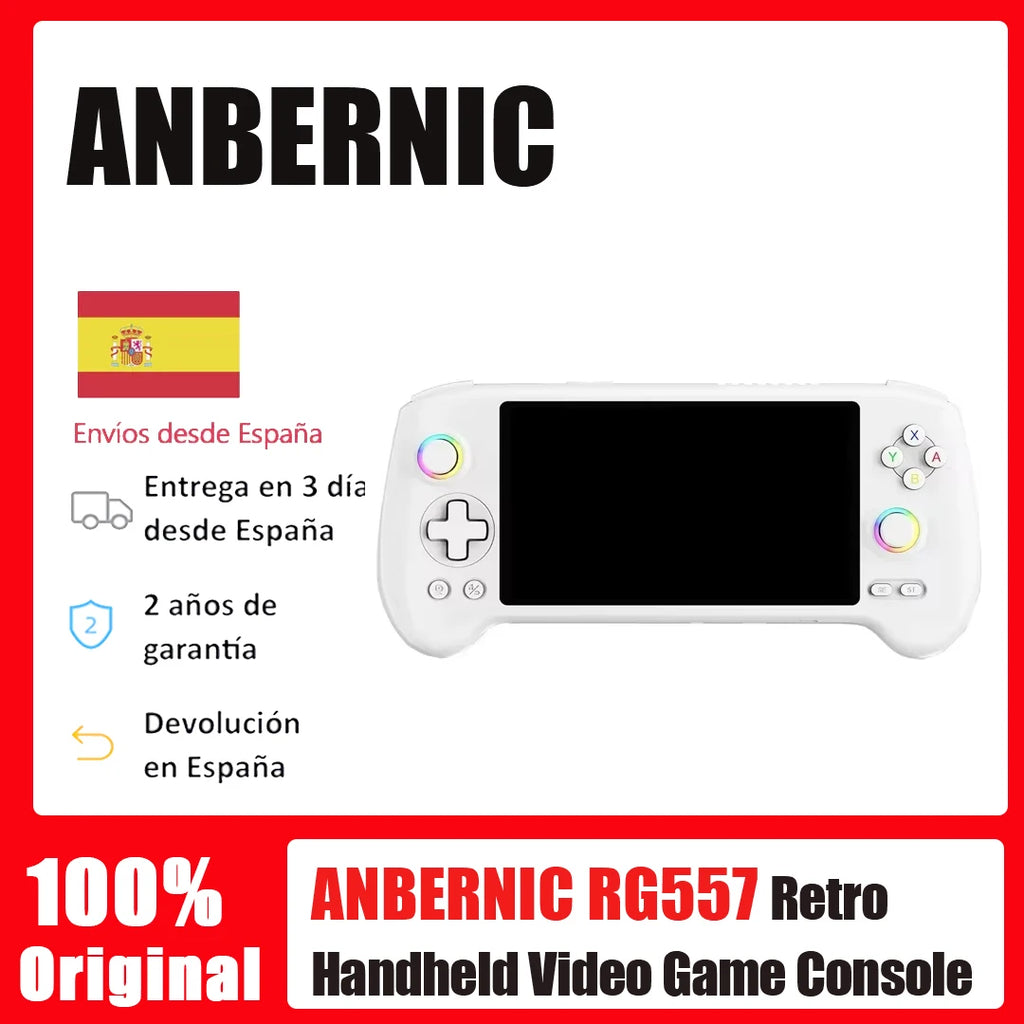 ANBERNIC RG557 Portable Retro Gaming Console Android 14 12g + 256g AMOLED Display 5.48 inches 512g PS2 PSP Games RG 557