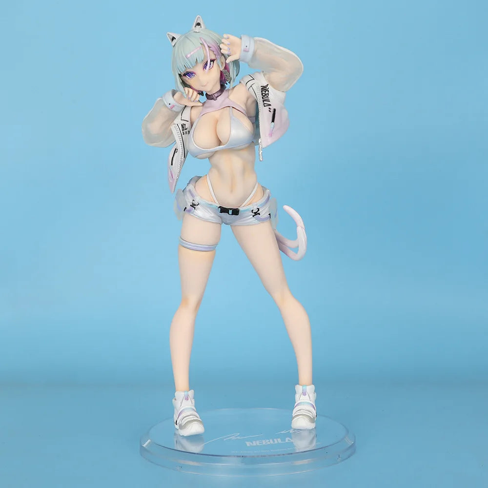 Anime Periphery 26cm Nekomata MIU‌ Figure High Quality Sexy Beautiful Cat Girl Doll Desktop Ornaments Boxed Model Toys Gifts