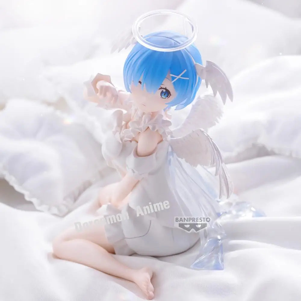 Pre-Order Original Bandai Banpresto Relax Time Re:zero Rem Sweet Angel Ver. Kawaii Anime Girlfriends Figures Model Toys Gifts