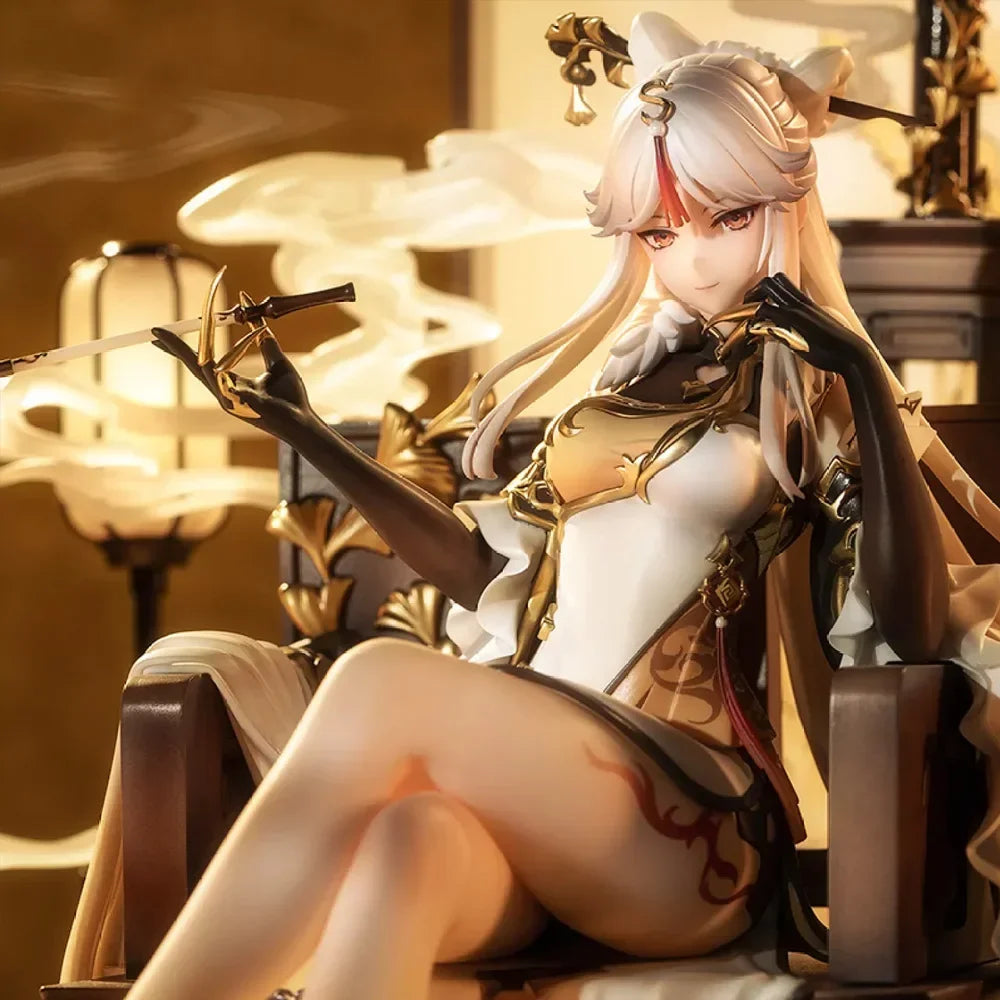 Genshin Impact Ningguang Anime Figure Genshin Impact Zhongli Action Figure Klee/Paimon Figurine Collection Model Doll Toys