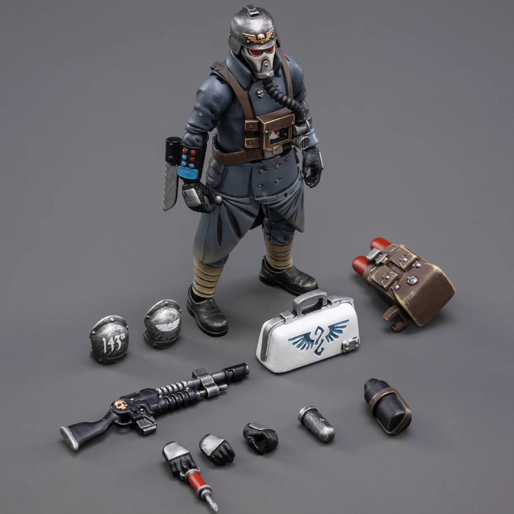JOYTOY Dark Sources Warhammer 40K Krieger Death Korps Veteran Squad Astral Army 1/18 Movable Soldier Man