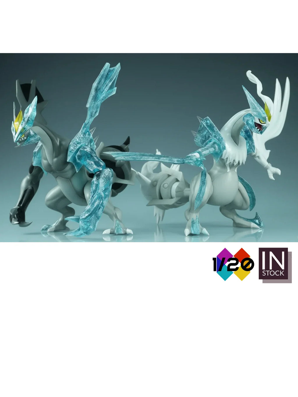 [In Stock]1/20 Resin Scale World [WONDER] – Black Kyurem & White Kyurem Huge Split2