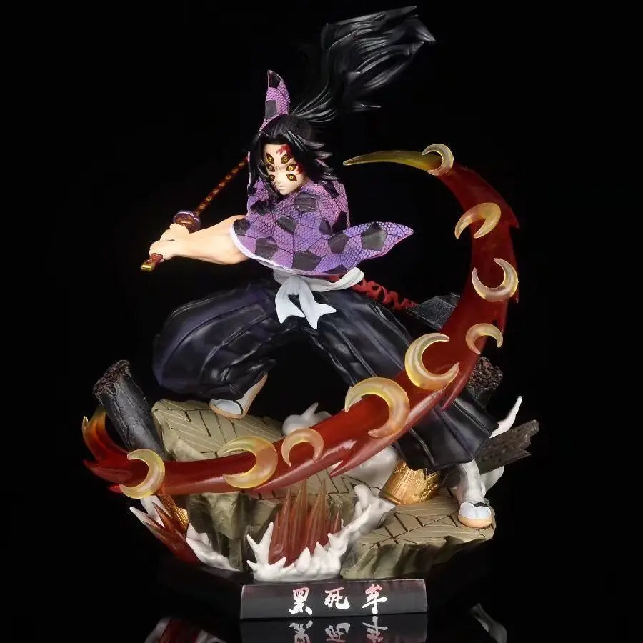 Demon Slayer Kokushibo 28cm Anime Action Figure Model Statue Attack Posture Collection Desktop Decoration Toy Gift
