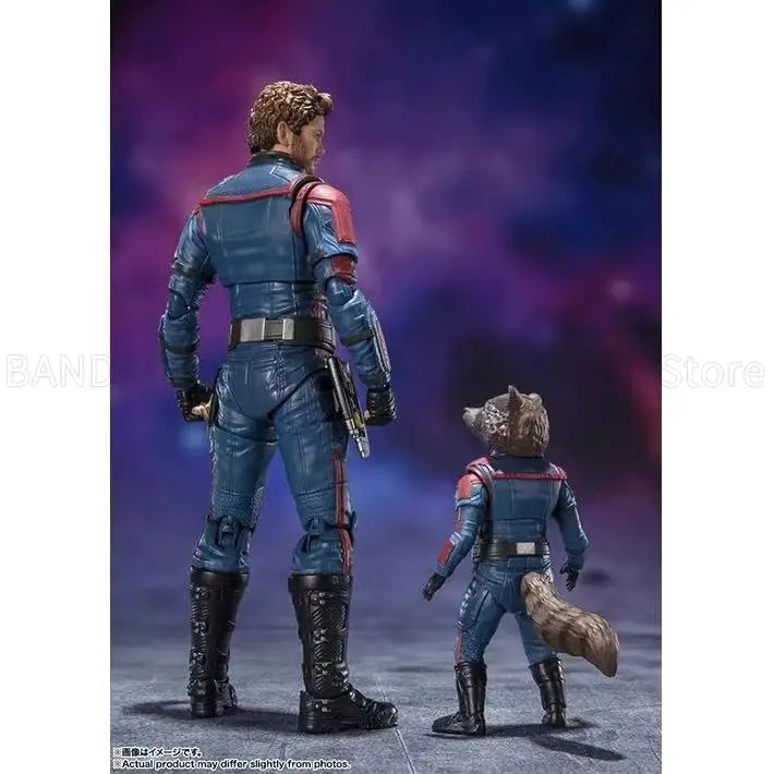 In Stock Original MarvelLegends S.H.Figuarts Marvel Shf Star Lord Rocket Raccoon Guardians of The Galaxy3 Action Figure Gift