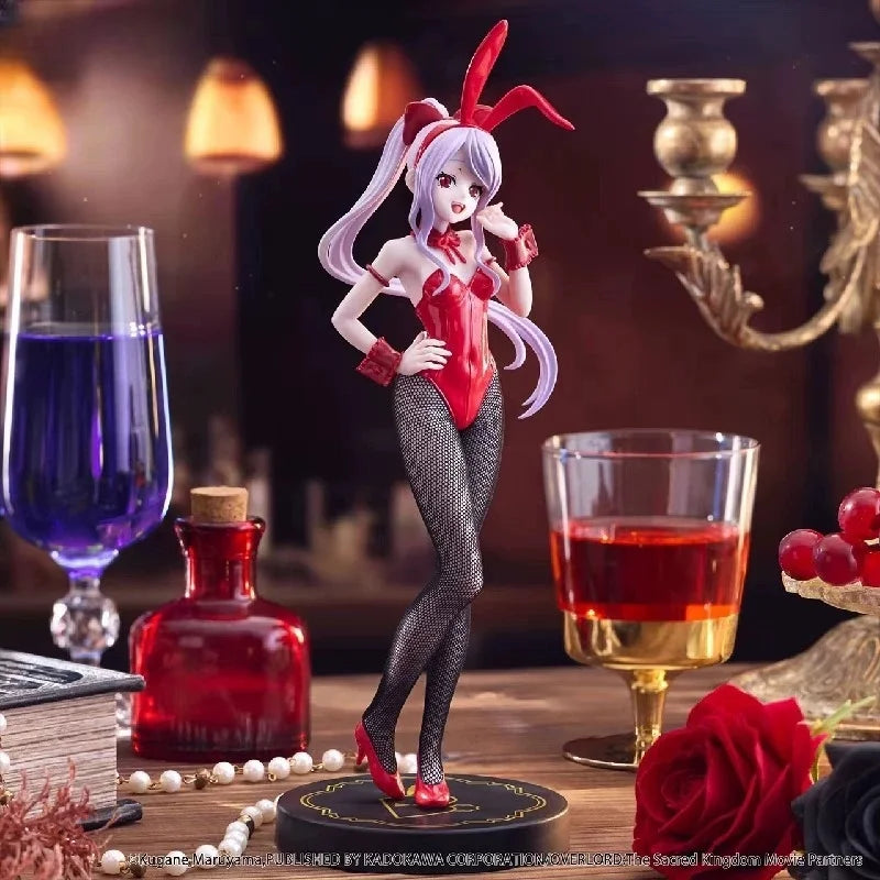 Hot Origina  Furyu Bicute 26cm Bunnies Shalltear Bloodfallen Bunny Girl Overlord Collectible Model Anime Figure Toy Birthday Gif