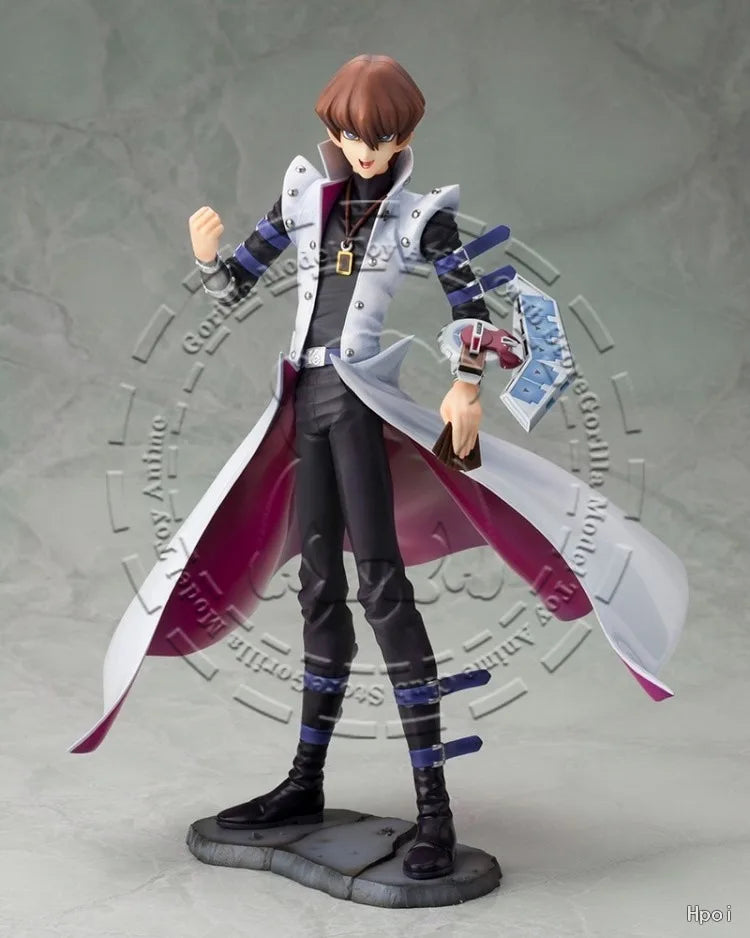 In Stock Original Genuine KOTOBUKIYA ARTFX J Yu-Gi-Oh! Seto Kaiba 275mm PVC Statue Blue-Eyes White Dragon Anime Figure Model