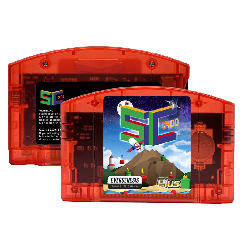 EVERGENESIS SC64 Open Source N64 800 in 1 Spielkassette für Nintendo 64 Spielkarte, kostenlose 16 GB Kartenkompatibilität, unterstützt 64DD