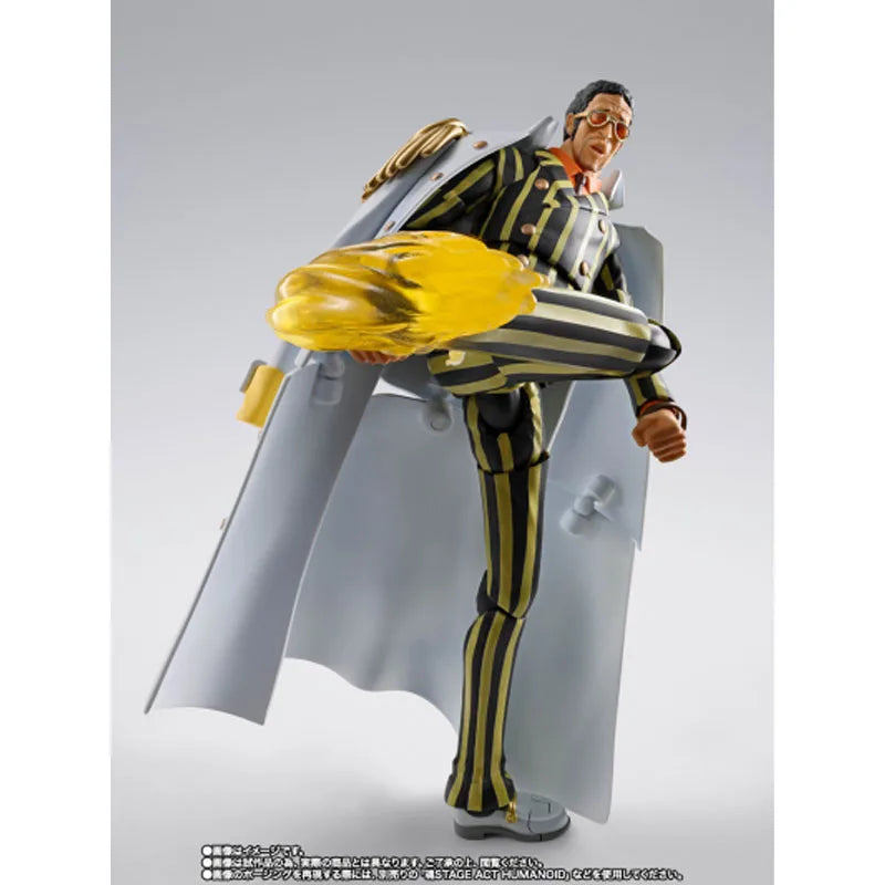 In Stock Genuine Bandai One Piece Model Kit SHF Kizaru Borsalino Future Island Egghead Anime Action Figure Collection Model Toys