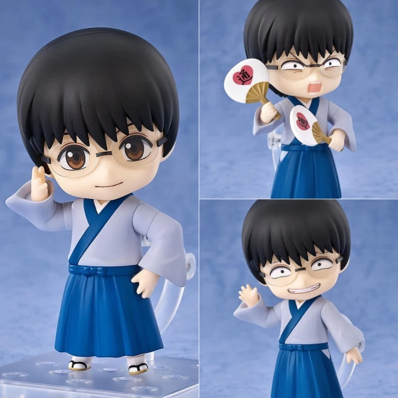 10CM GINTAMA Q version Sakata Gintoki Articulated Action Figures Doll Model Kit Joint Mobile Desktop Ornament Otaku Toys Gifts