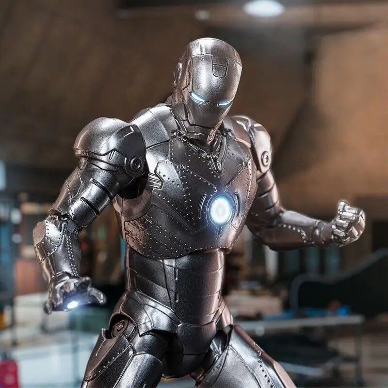 In Stock Fondjoy Iron Man Mk2 Assembled Model Action Figure 1/12 Iron Man Model Collectible Model PVC Model Boys Birthday Gifts