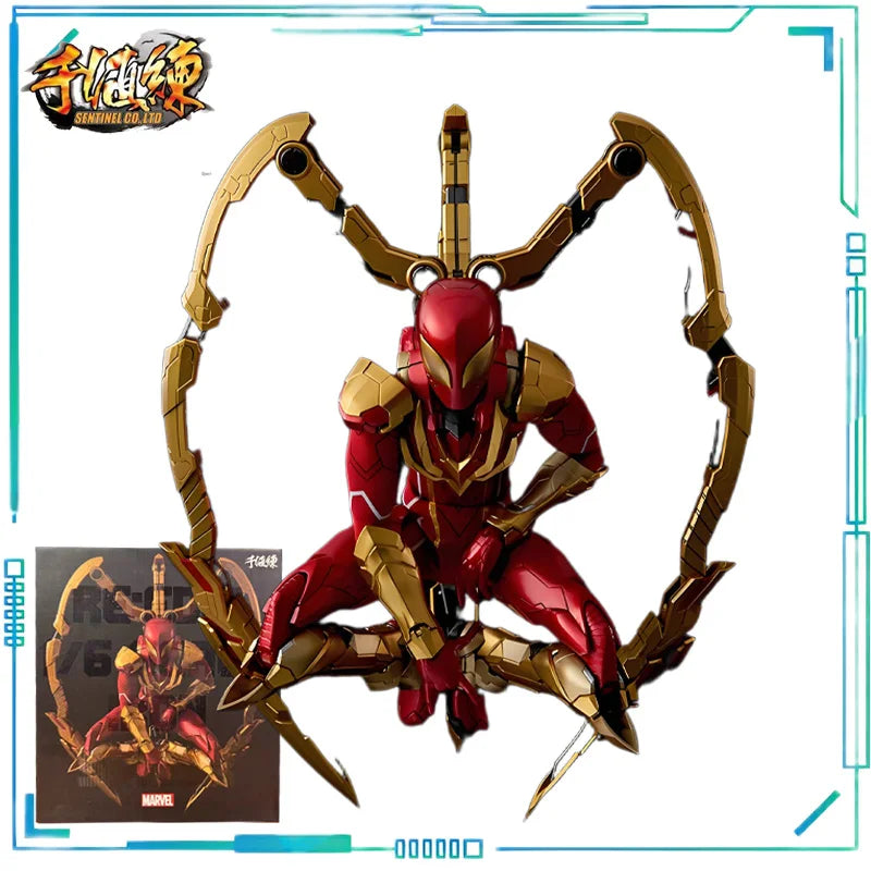SENTINEL CO.LTD Genuine RE:EDIT Series Spider Man Iron Spider Man Movable Model Exquisite Model Collectibles As A Gift