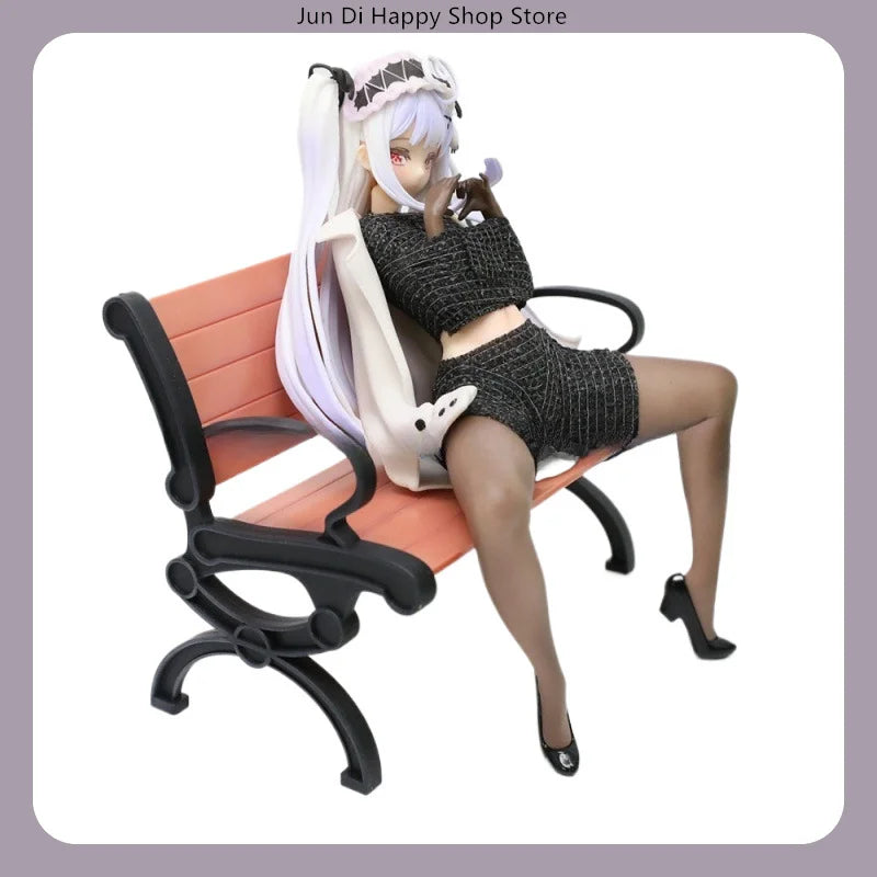 17.5cm Anime Girl Sitting on Chair Pose Anime Figure Model Statue Collection Desktop Decoration Ornament Toy Gift for Fans