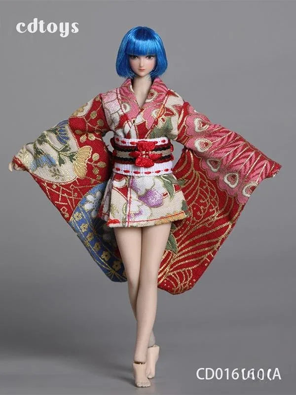 Cdtoys Cd016 1/12 Scale Female Soldiers Kimonos with Belt Suit Clothes Model for 6 Inch TBLeague Body Action Toy Figures