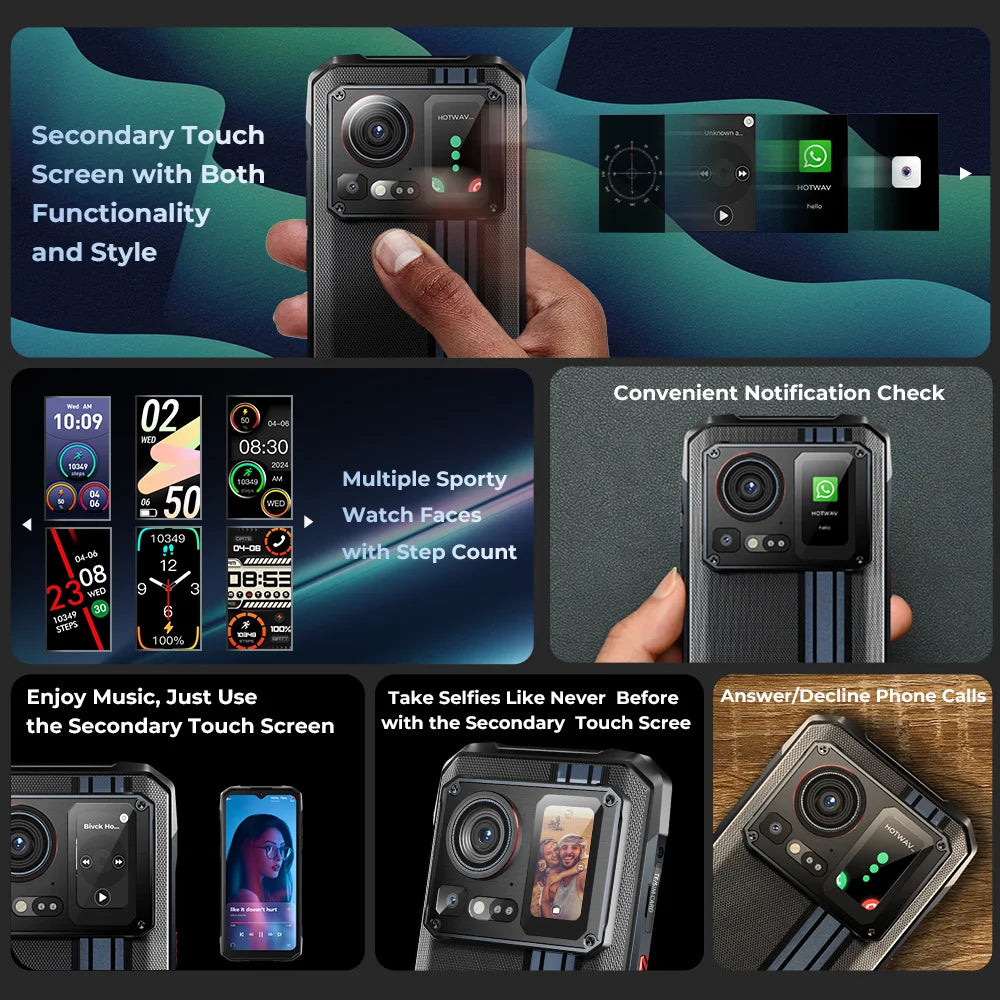 HOTWAV Cyber 15 Rugged Smartphones G99 Gaming Phones 200MP Outdoor Shooting Cellphones On Sale 6.6'' FHD+ 120Hz 12GB 256GB