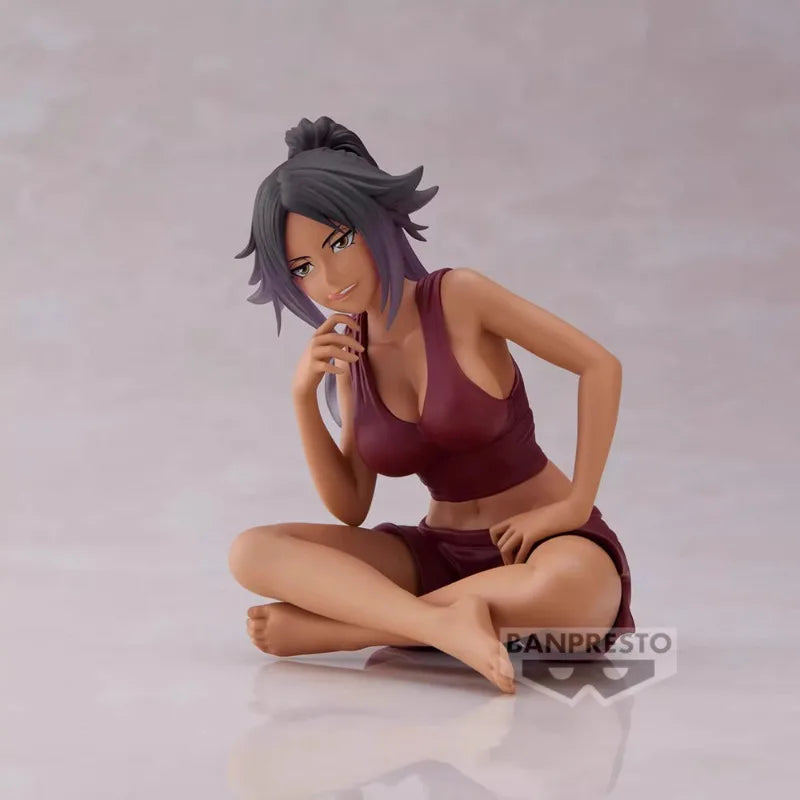 Bandai Original Anime Bleach Shihouin Yoruichi Relax Time Action Figure Pvc Figurine Toys Doll Collection Statue Model