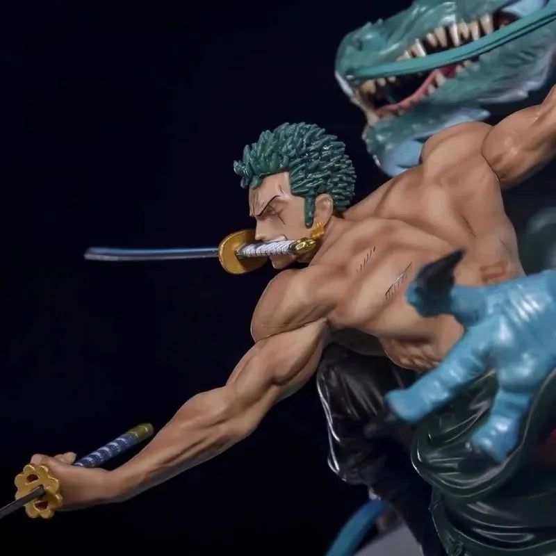 One Piece Series Gk Black Pearl And Land Of Three Dragons Sauron And Three Blade Flow Super Large Figurine Model Ornament Gift