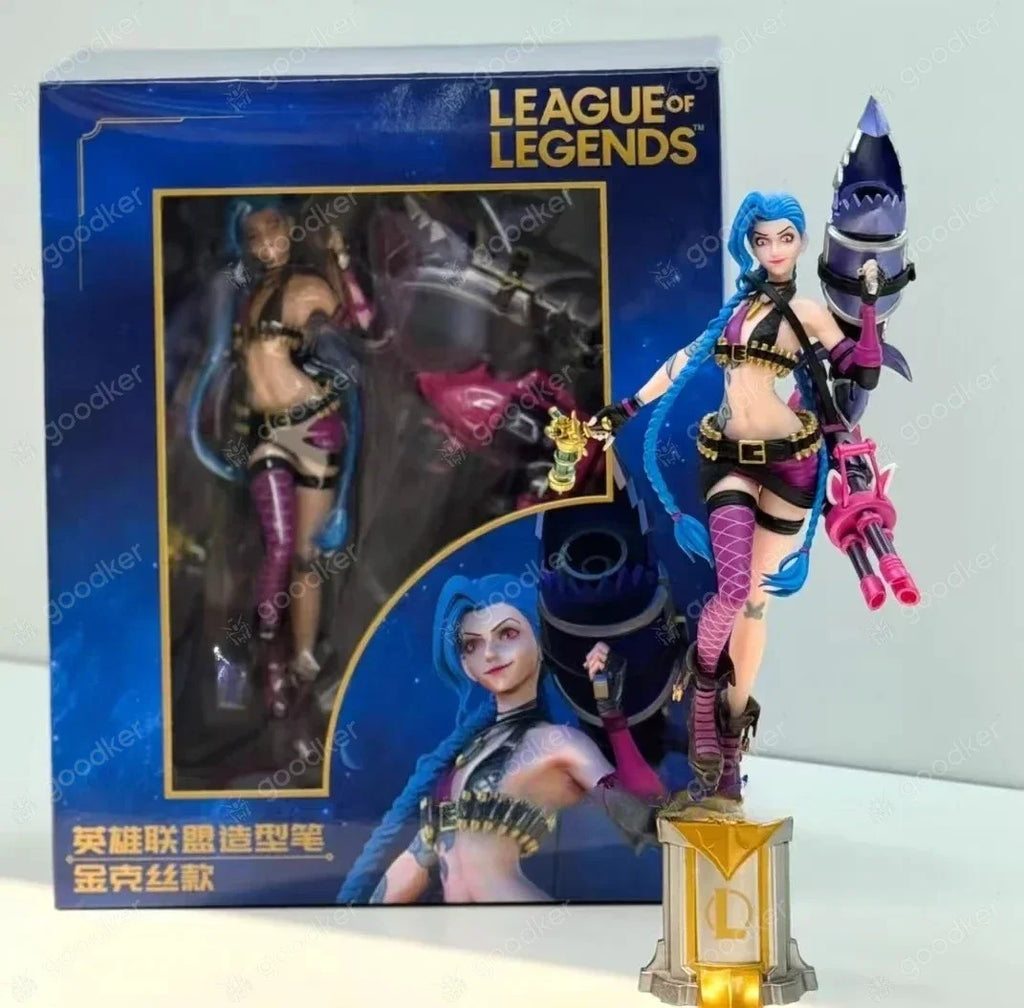 League of Legends LOL CMGE Joint Limited Edition - Jinx 3D Model Pen Figurine Ornament Gaming Peripheral in stock