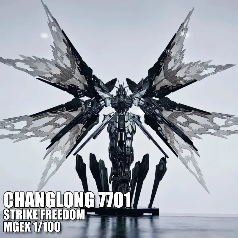【IN STOCK】CHANGLONG 7701 STRIKE FREEDOM MGEX 1/100 MG Toys Assembly Model Kit Action Figure Midnight Coating Model Mecha Gift