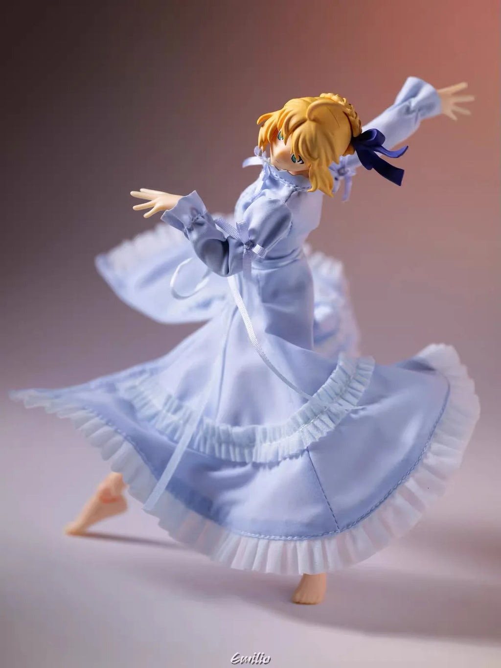 Fate/Stay Night Saber Altria Pendragon Gown Cloth Skirt Adapt 1/12 Figma Blank Body Action Figure Toy Accessories No Figure
