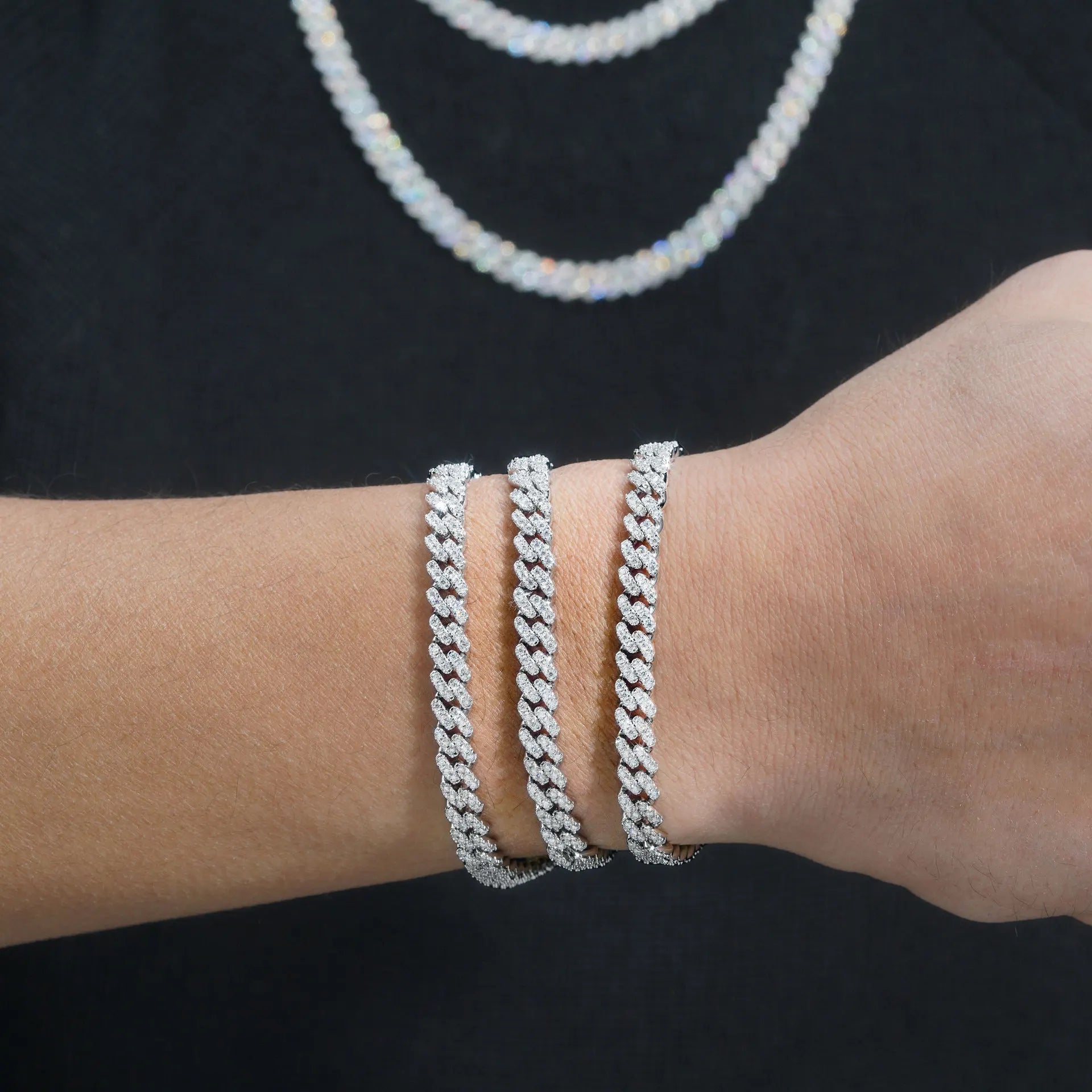 6mm Moissanite Halskette Kette Für Frauen Original S925 Sterling Silber Männer Luxus Diamant Kubanischen Kette Anhänger Mode